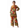 green-coord-set-1 Women's Cotton Printed Co-ord Set Of Kurta And Palazzo