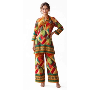 Women's Cotton Printed Co-ord Set Of Kurta And Palazzo