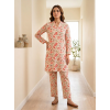 Women Co Ord Set Bandhani Print Kurti with Palazzo | Women's Cotton Printed Co-ord Set Of Kurta And Palazzo
