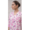 Women Pink & White Paisley Floral Co-Ord Set | Ethnic Printed V-Neck Kurta and Pant Set